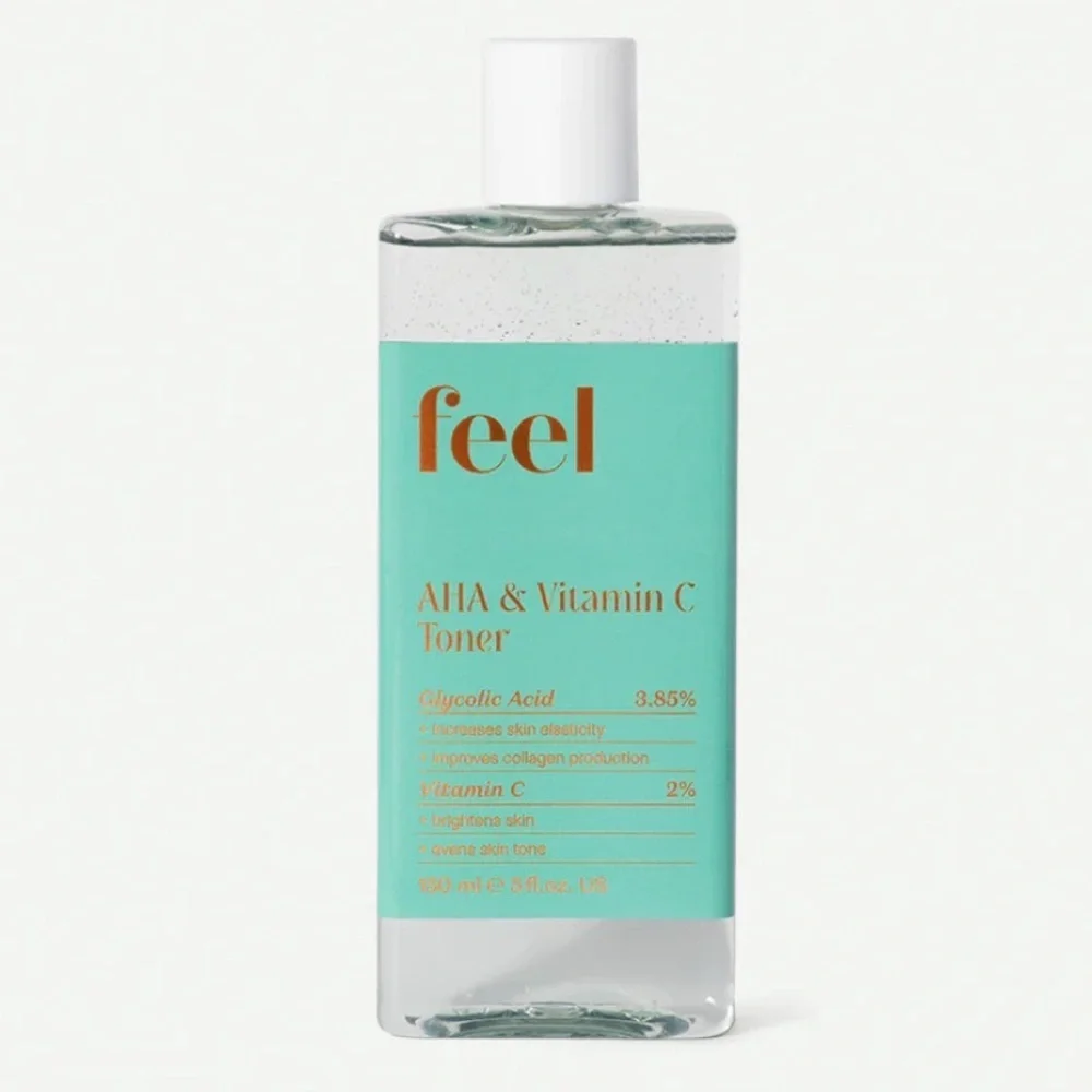 NWT, This is Feel, AHA & Vitamin C Toner, 3.85% Glycolic‎ Acid, 150 ml